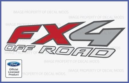 Decal Mods FX4 Off Road Decals Stickers for Ford Super Duty F250 F350 - F (1997-2010) (Set of 2)