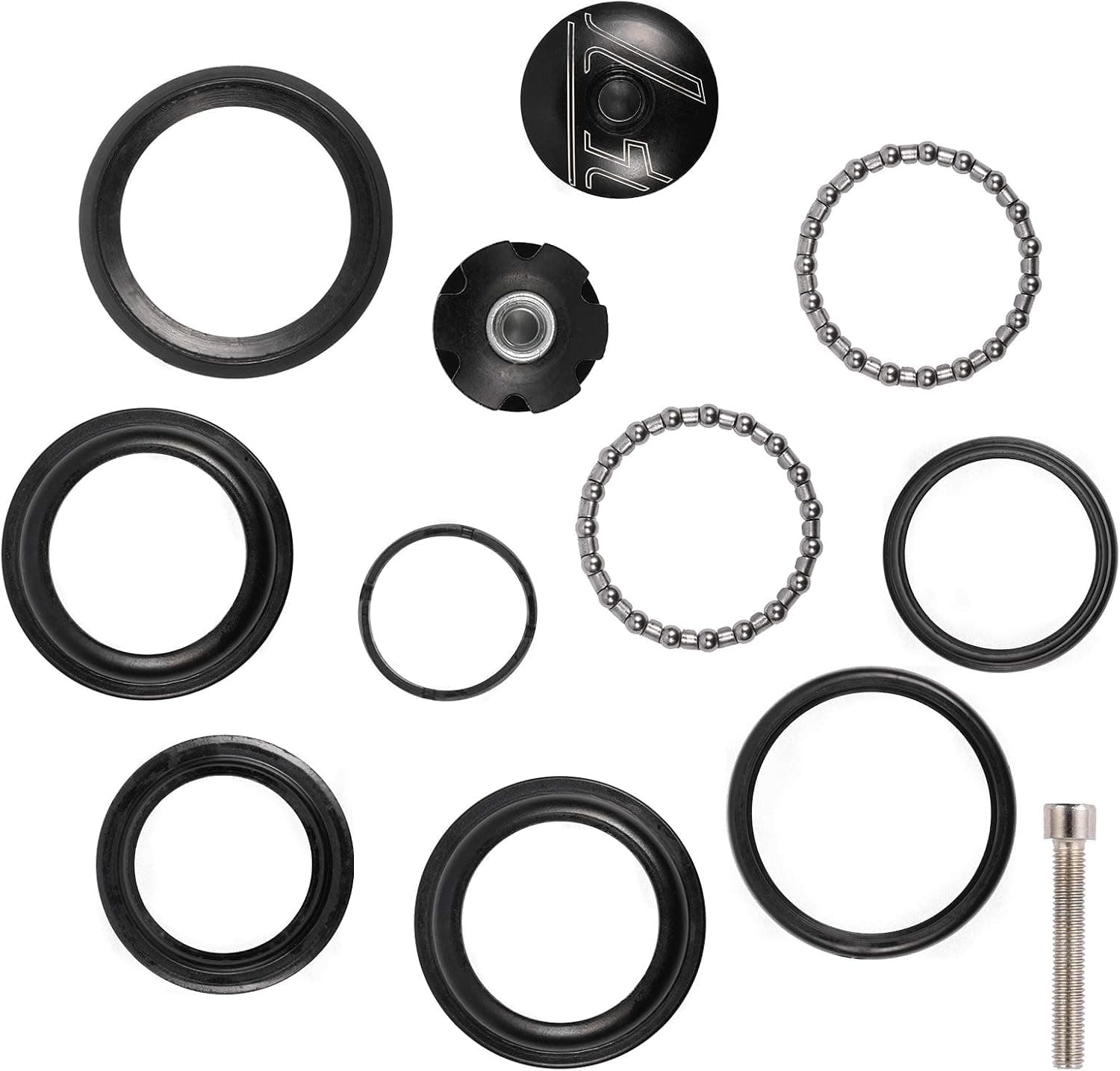 PAFUWEI Headset Spacer with Stem Top Cap, 1 1/8 inch Bicycle Headset Spacer Aluminium Alloy Bike Front Fork Bearing Headset Replacement Cycling Accessory