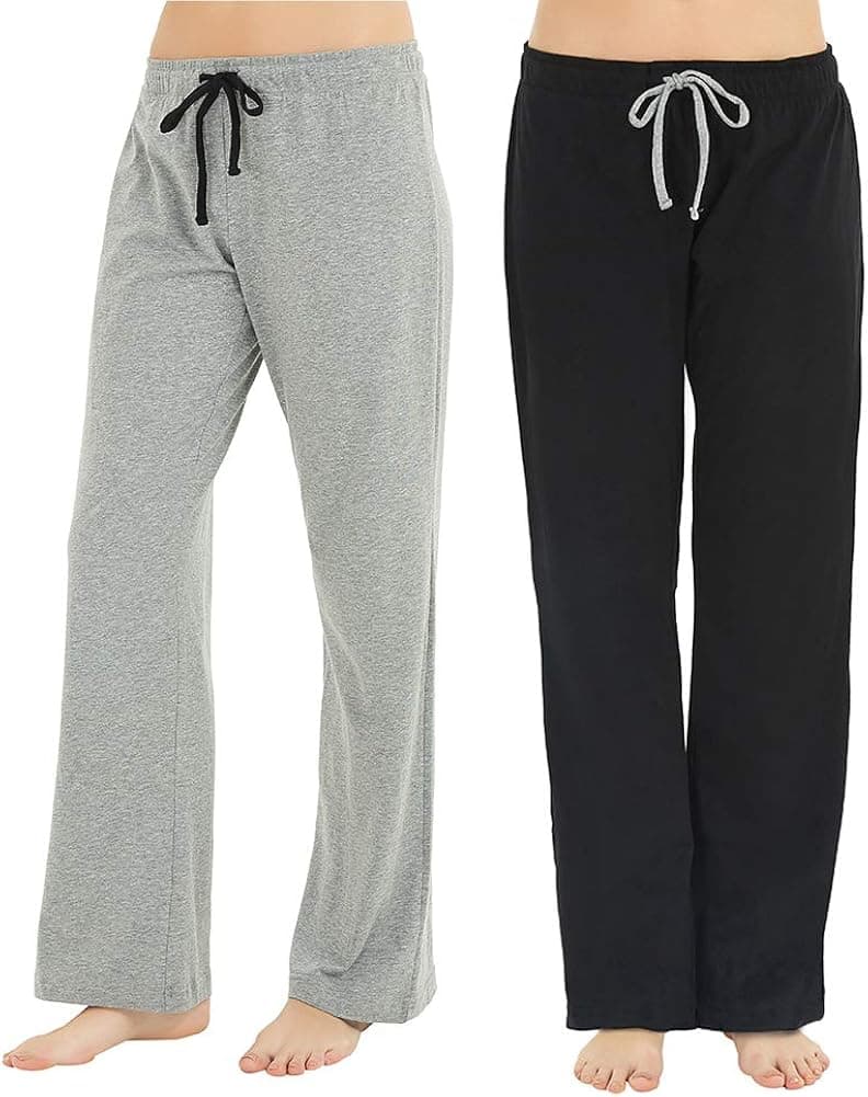 U2SKIIN 2 Pack Pajama Pants for Women Soft, Comfortable Womens Lounge Pajama Pants Lightweight Sleep Pj Bottoms for Women