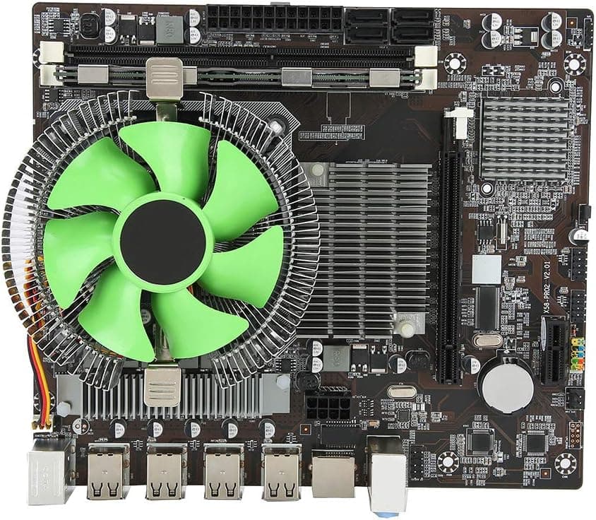 CPU Motherboard Set, Desk Top PC Motherboard Set for Intel Xeon X5650 CPU High Air Volume Radiator, Memory Main Board Set Support Zhiqiang Series I7 Quad-core CPU Six-core
