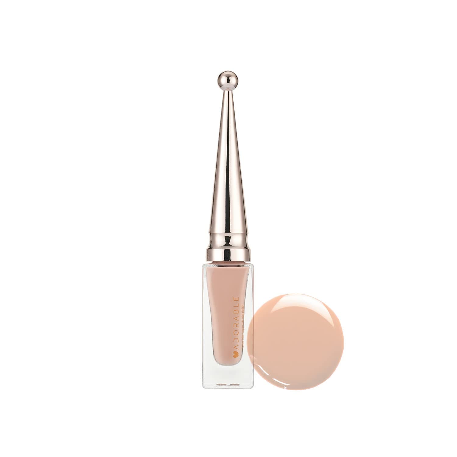 Pluchke Water-base Vegan Nail Polish - Single Natural Nail Polish – Halal-friendly Glossy Nail Polish – Air&Water Permeability Low-Odor Vegan Cruelty-Free Peach color Nail Polish (Pale Peach, 0.24 fl oz)