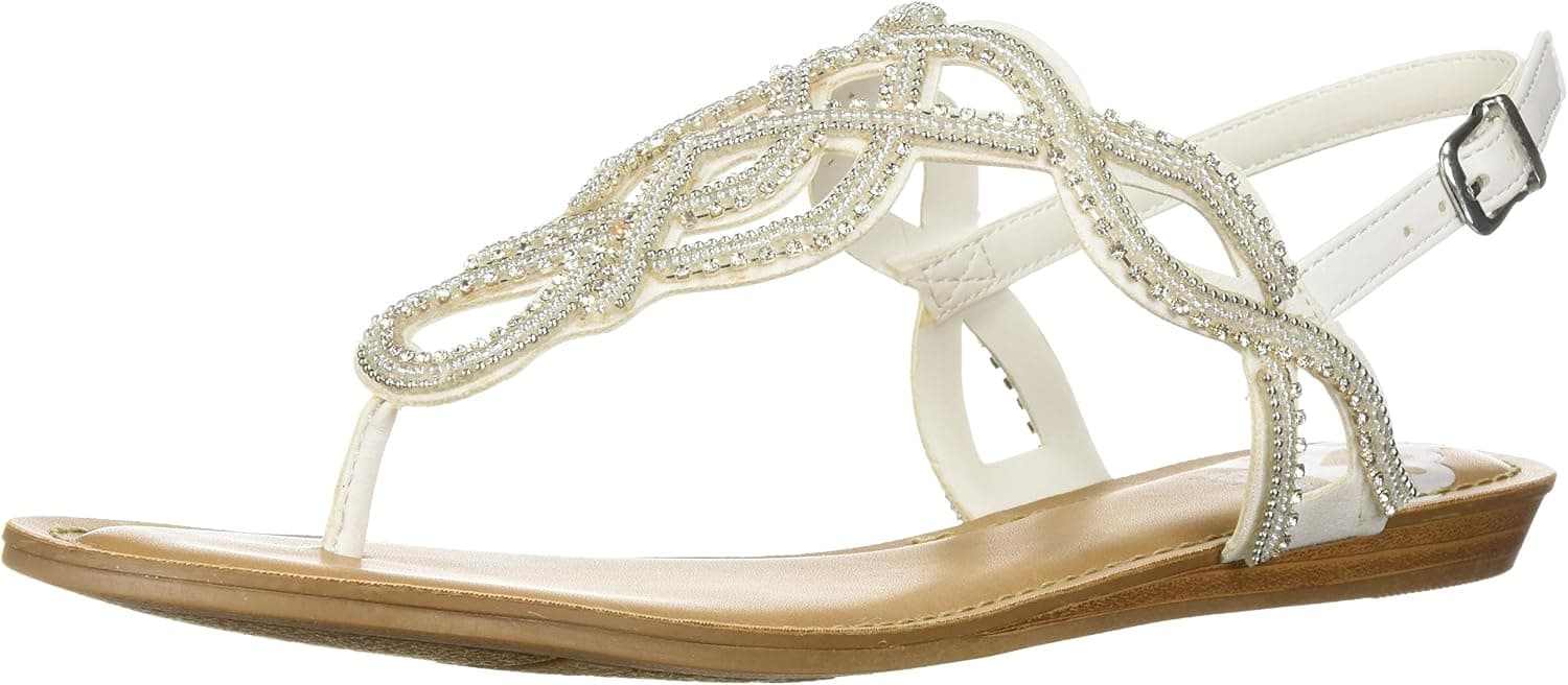 Fergalicious Women's Supra Sandal, white, 8 M US