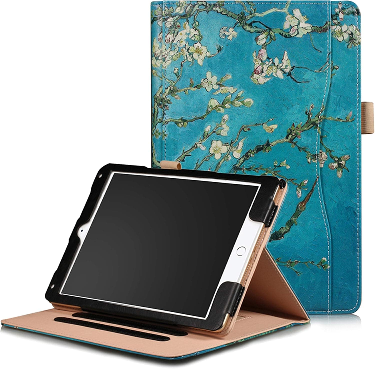 Spritech iPad 9.7 2018 2017 / iPad Air 2 / iPad Air Case - [Corner Protection] Multi-Angle Viewing Folio Cover w/Pocket,Handstrap, Auto Wake/Sleep for iPad 6th / 5th Gen, iPad Air 1/2