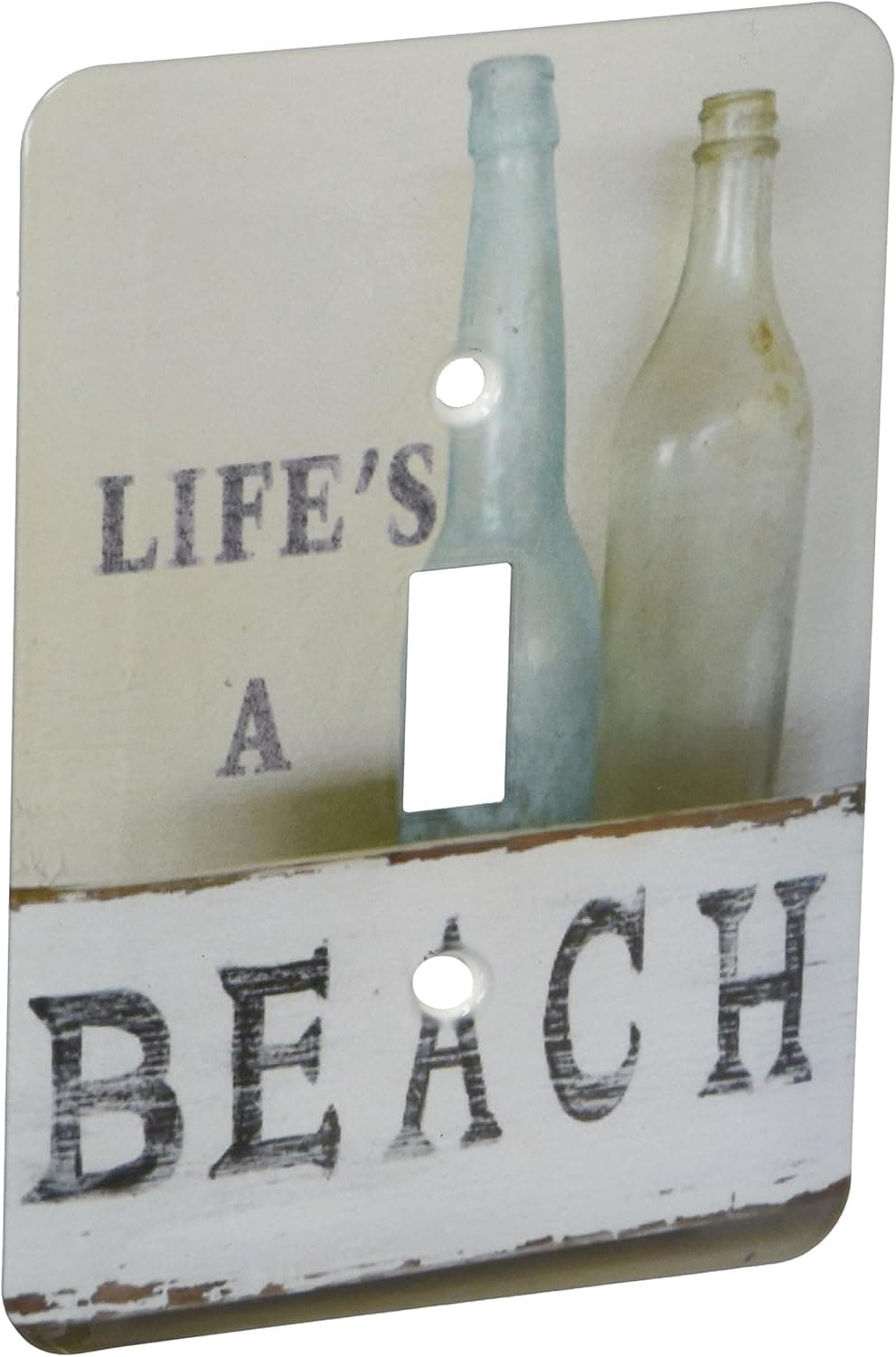 3dRose lsp_108994_1 Beach Life with Message Single Toggle Switch