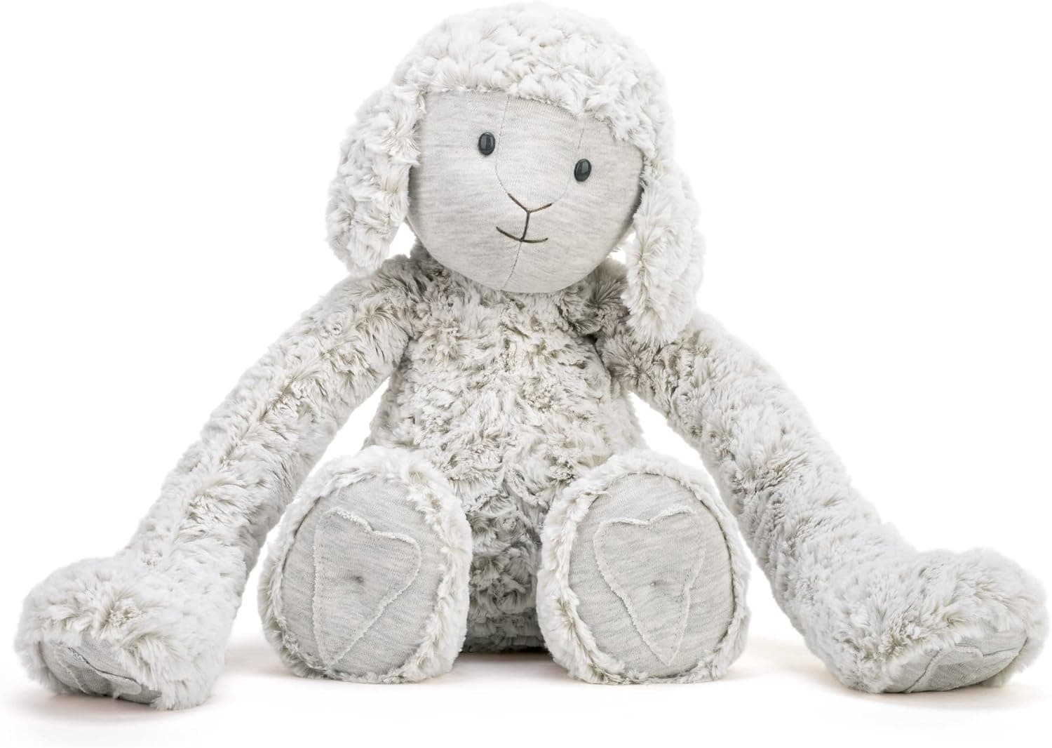 DEMDACO Heartful Hugs Lamb White 17.5 Inch Weighted Childrens Plush Stuffed Animal