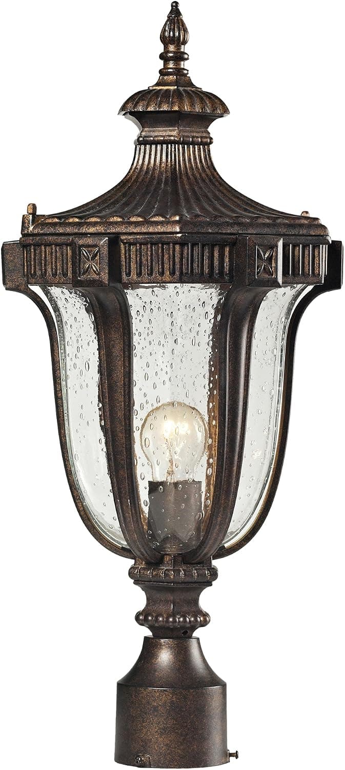 ELK Lighting Sturgress Castle 1-Light Outdoor Post Mount, Regal Bronze
