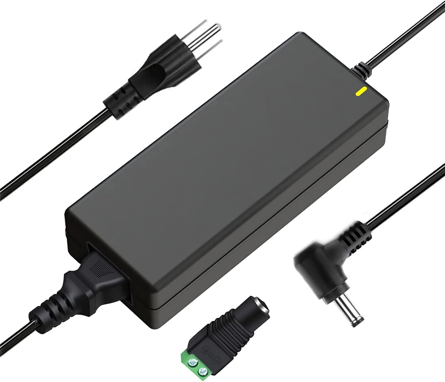 12V 8A Power Supply, LONGSING Power Supply Adapter, AC DC Converter 100-240V to 12 Volt 8 Amp Transformer 5.5x2.1mm Plug for LED Strip Light DVR NVR Security Cameras System CCTV Accessories