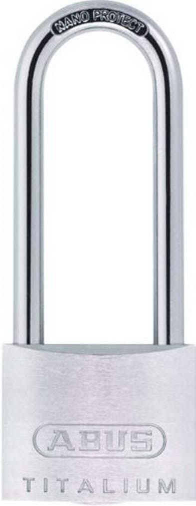 ABUS 56208 64TI/50HB80 50 x 80mm Titalium Long Shackle Padlock, Grey