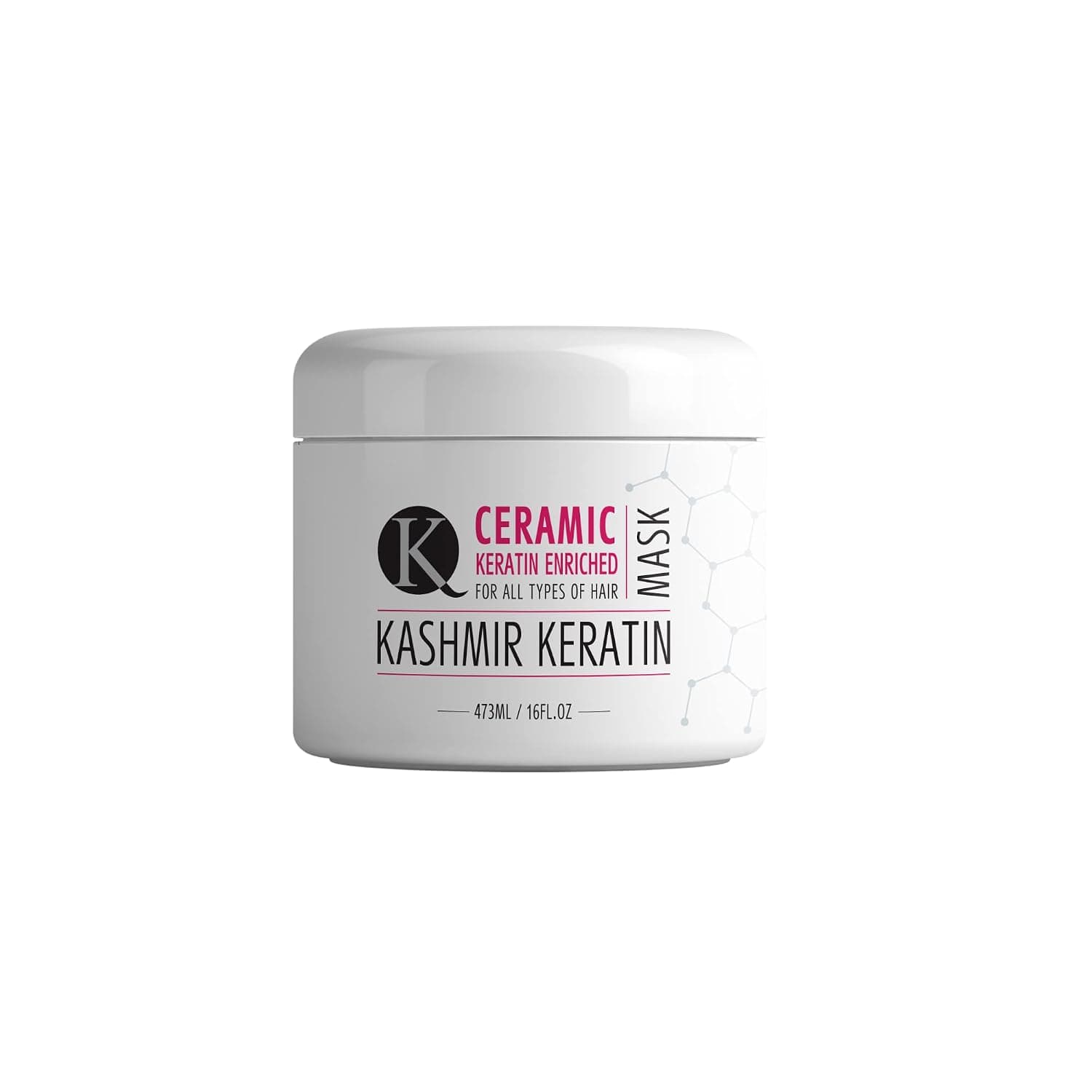 Kashmir Keratin Enriched Ceramic Mask For All Types of Hair Sulfate and Paraben Free (16 oz)