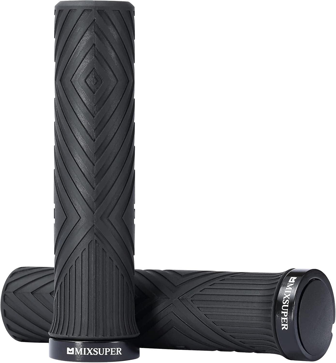 Mixsuper Mountain Bike Handlebar Grips Anti-Slip Shock Absorbing (Black Orange Red Grey Purple Available)