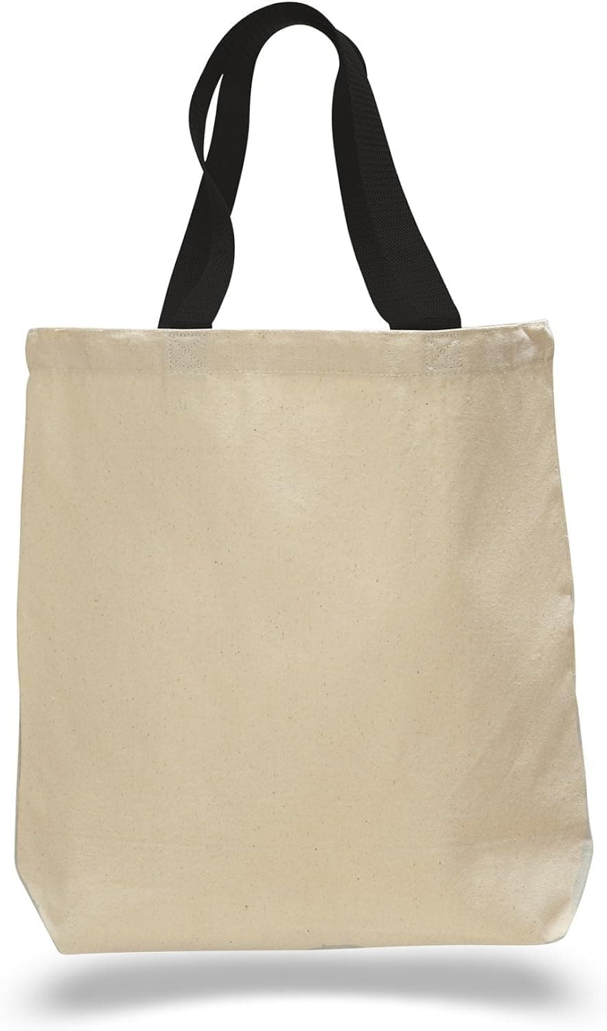 Cotton Canvas Gusset and Contrasting Handles Tote Bag (Single)