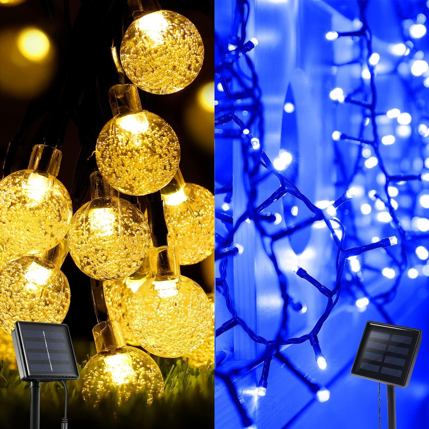 Buy This Globe Solar String Lights Get 1 Free 72 Ft 200 LED Blue Solar String Lights