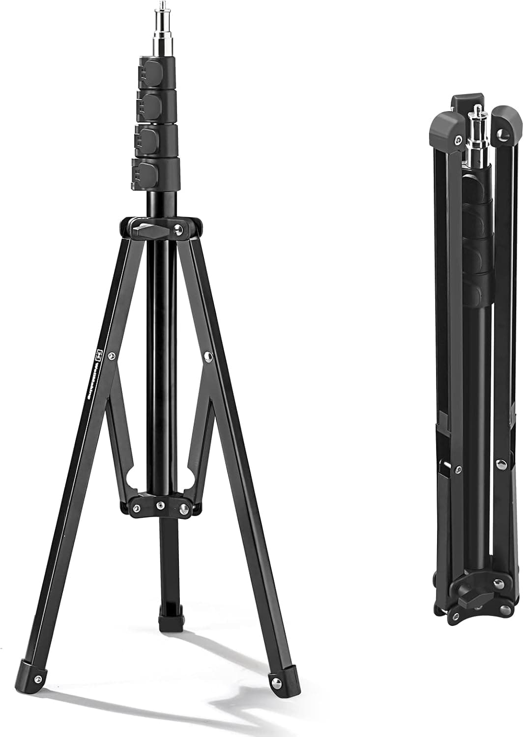 WELLMAKING Light Stand, 72 inches led Light Stand Reverse Folding Light Tripod for Photography, Portable Light Tripod, Reflector Stand Suitable for Streaming, vlog, YouTube