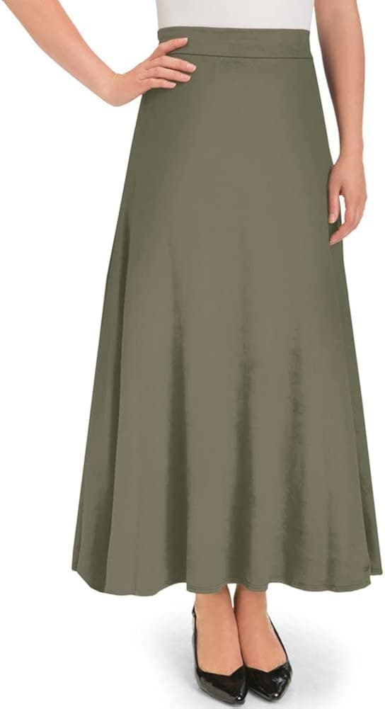 Collections Etc Faux Suede A-Line Skirt