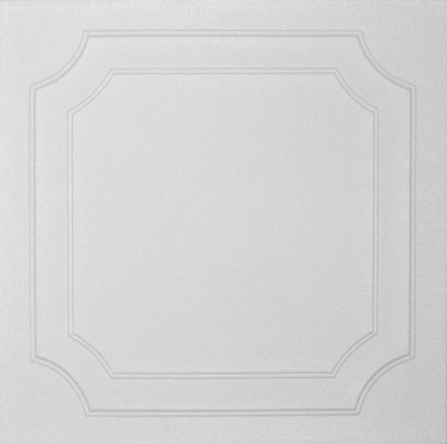 Enea R8W 20 x 20 Tin Looking Styrofoam Glue Up White Ceiling Tile