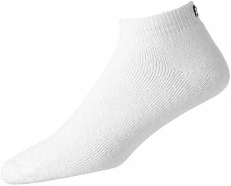 FootJoy Men's ComfortSof Sport Golf Sock 3 Pack, White, 7-12