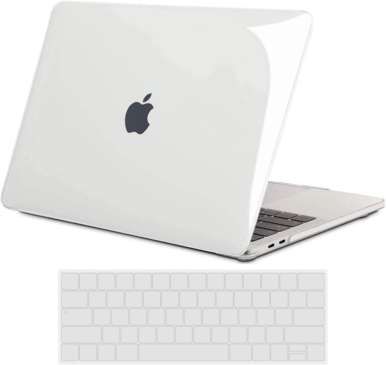 TECOOL Case for MacBook Pro 13 Inch 2019-2016 Release, Cover for MacBook Pro 13 Touch Bar A2159 A1989 A1706, Plastic Hard Shell + Keyboard Cover Skin, Crystal Clear