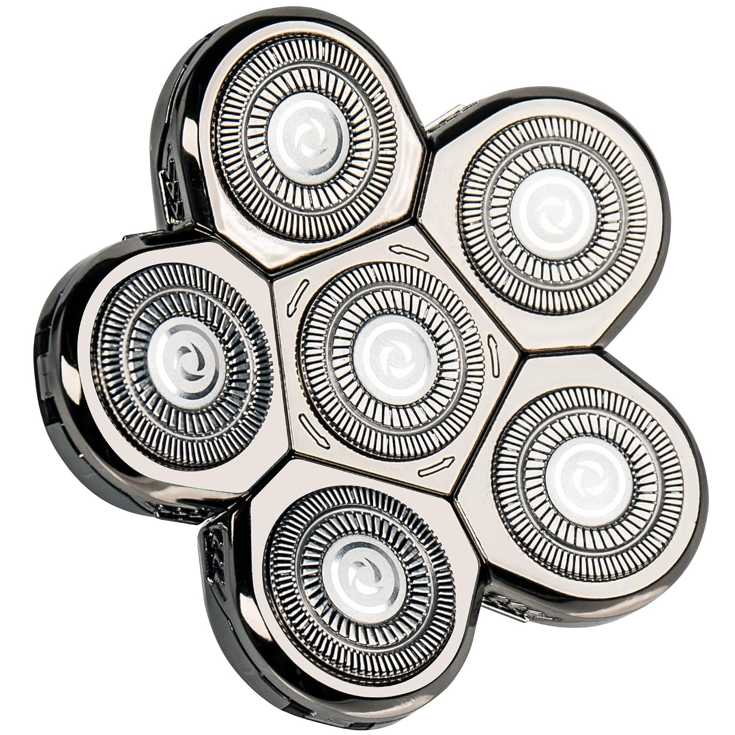 AidallsWellup AW 6D Blade Refills for Electric Head Shaver, Replacement Shaver Head for AW Head Shaver, Washable, 2X Clipping Storage Per Blade.