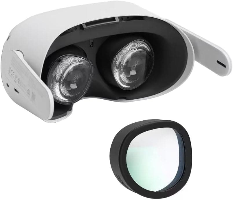 Merryhome Design Lens Insert for Quest 2, VR Myopia Glasses ,Blue Light Blocking Lens, Easy-to-Install and Easy-to-Remove Frame(One Lens, SPH:-4.00)