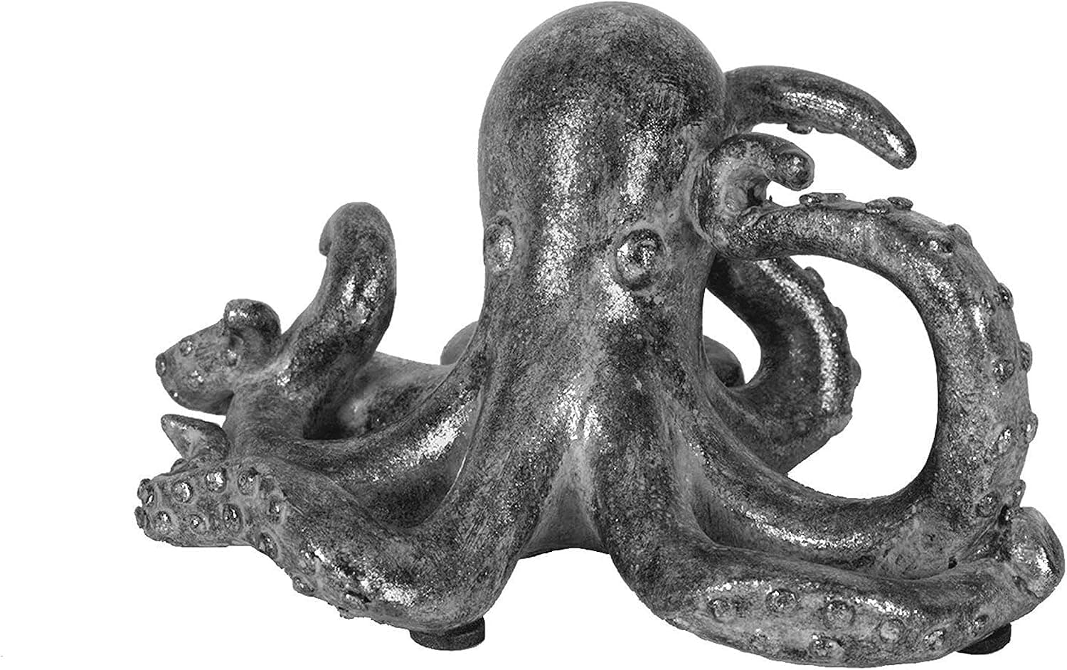 Creative Co-Op Octopus Napkin Ring with Antique Silver Finish, Silver