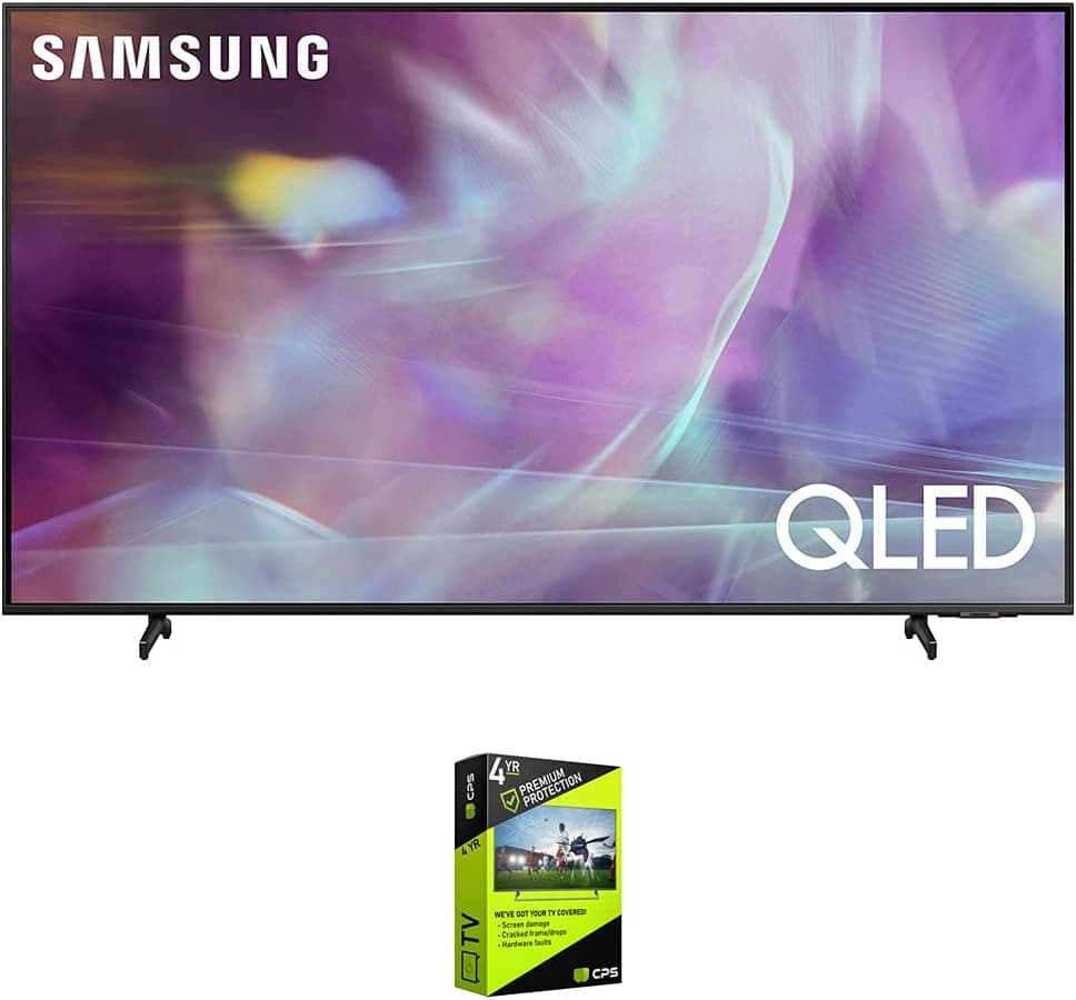SAMSUNG QN55Q60AA 55 Inch QLED 4K UHD Smart TV Bundle with Premium 4 YR CPS Enhanced Protection Pack