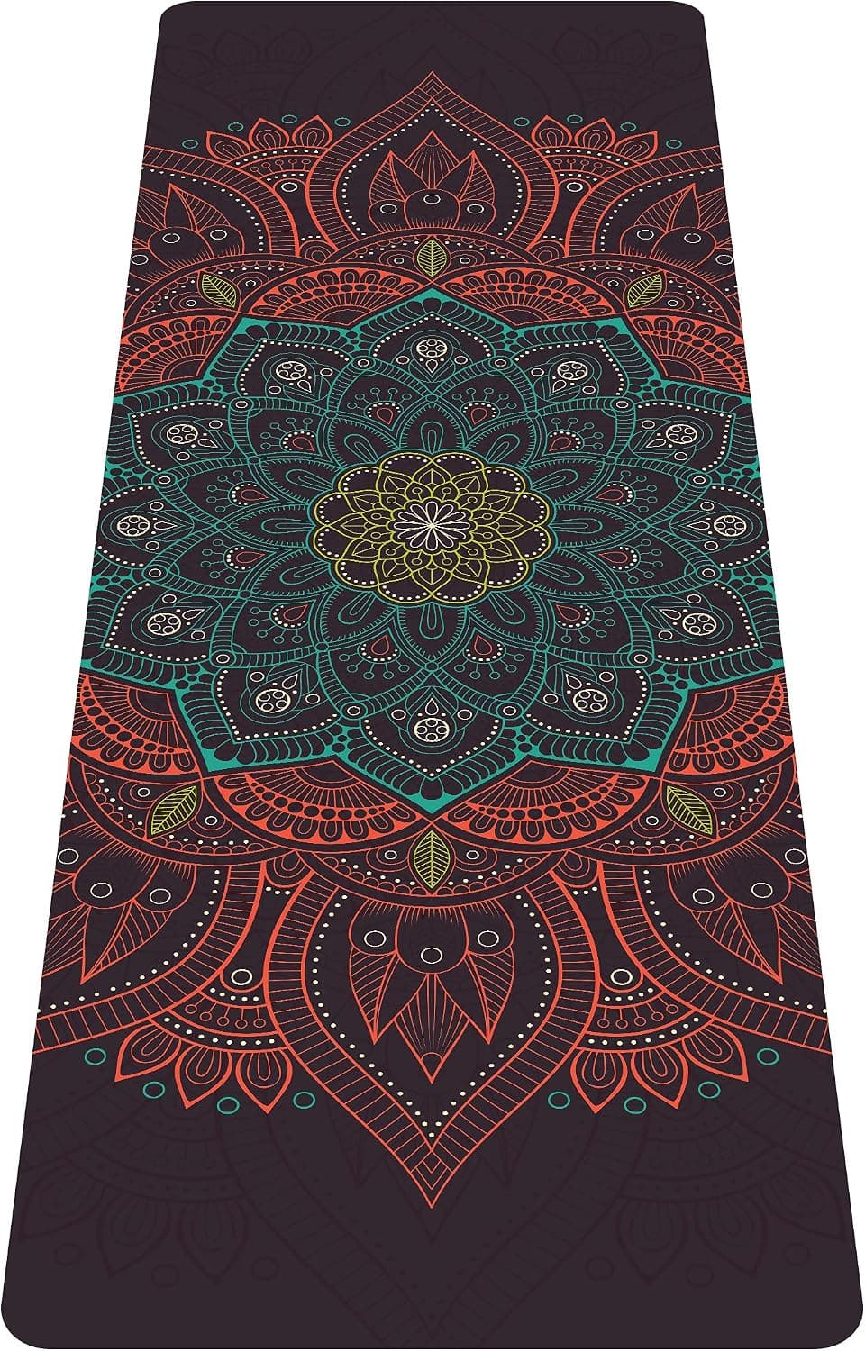 nuveti Printed Travel Yoga Mat-1/16 Inch Thick Non Slip Fitness Workout Mat with Carrying Bag, Foldable Lightweight Suede & Natural Rubber Yoga Mat for Yoga Pilates and Fitness 72" L x 24" W x 1.5mm
