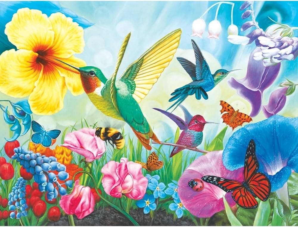 Hummingbird Garden 1000pc Collector Puzzle By: Corinne Ferguson