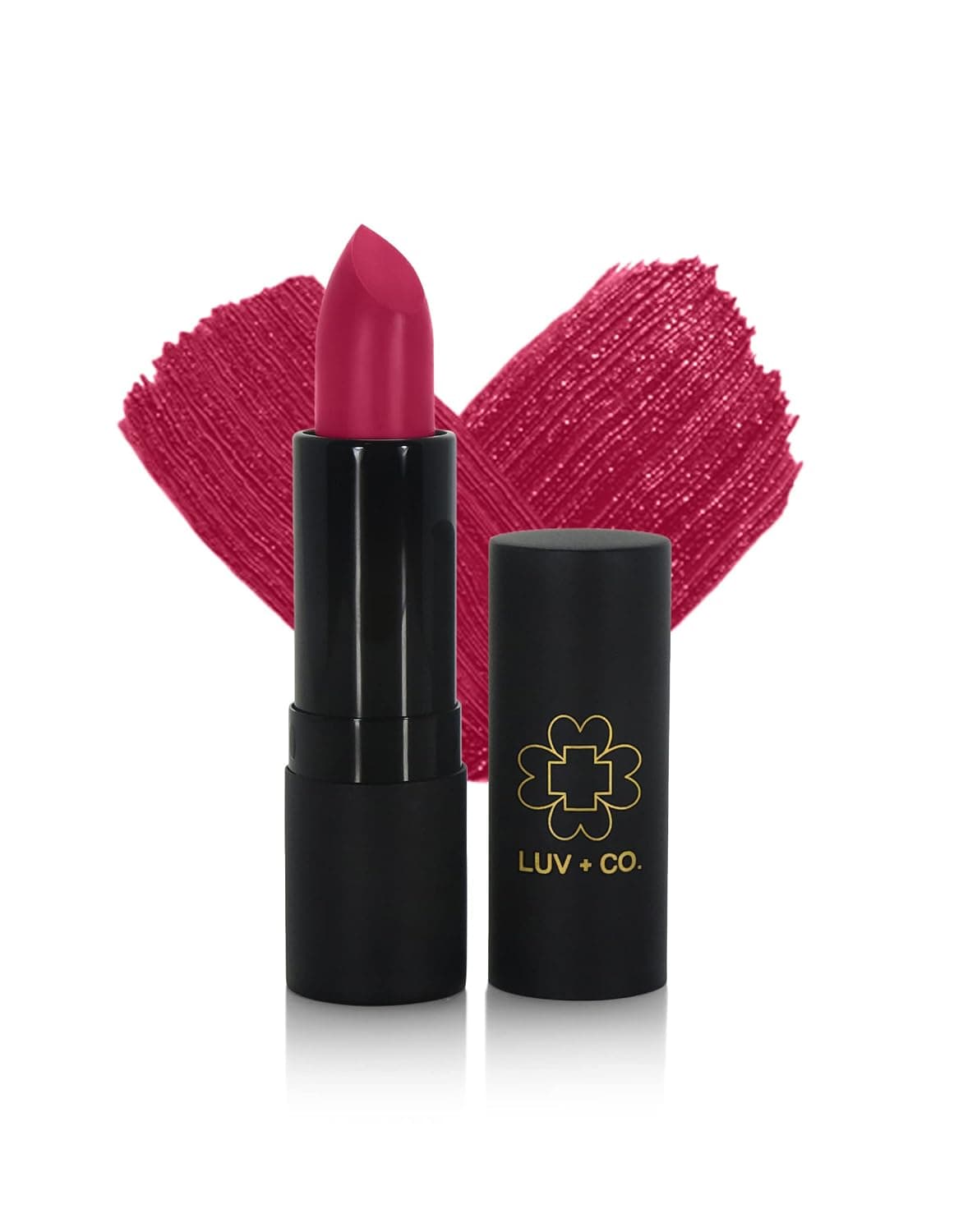 LUV+CO Moisturizing lipstick for women 4.5g Highly Pigmented made with botanical ingredients Organic Lipstick Gluten Free Dye Free and Paraben Free | Bright Hot Pink Fuschia-Ecstasy