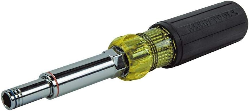 Klein Tools 32800 Nut Driver, 6-in-1 NutDriver Set, SAE Standard Six Point Hex Sizes with Heavy Duty Hollow Shaft