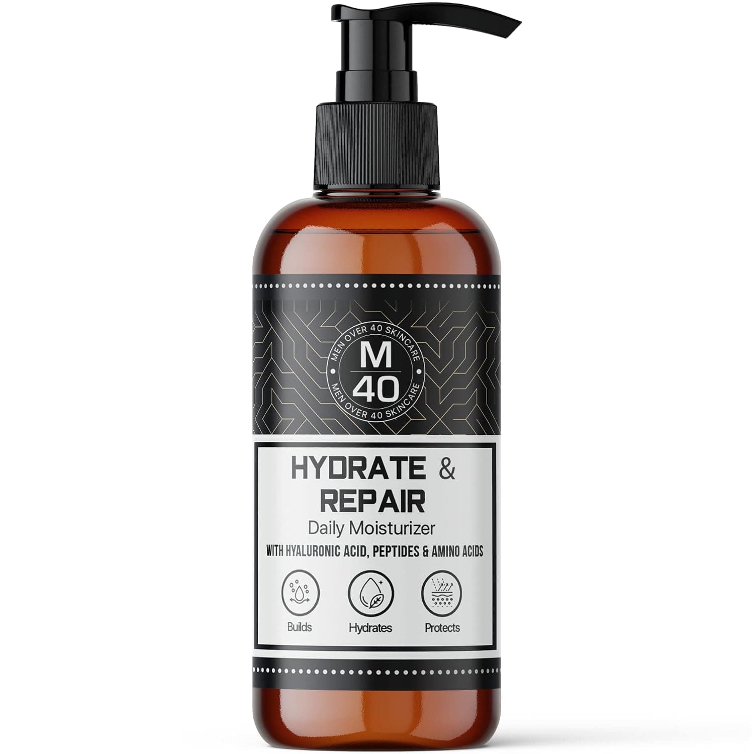 MEN OVER 40 SKINCARE Hydrate and Repair Daily Moisturizer (4 oz.): Hydrates, Repairs, and Protects Aging Skin - Tightens, Firms, and Smooths Fine Lines and Wrinkles