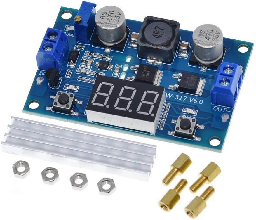 HiLetgo LTC1871 DC-DC Step Up Booster Converter 3-35VDC to 3.5-35VDC With LED Voltmeter DC-DC Step Up Module Power Supply Voltage Regulator
