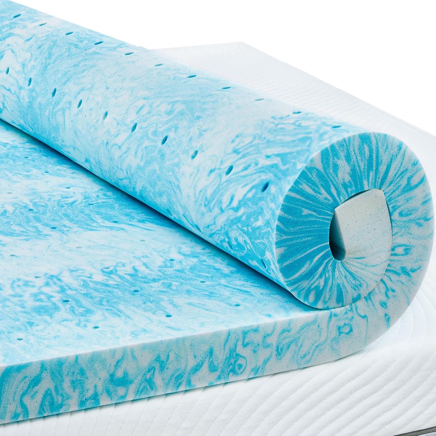 PERLECARE 3 Inch Twin Memory Foam Mattress Topper for Pressure Relief, Cooling Gel Infusion, CertiPUR-US Certified