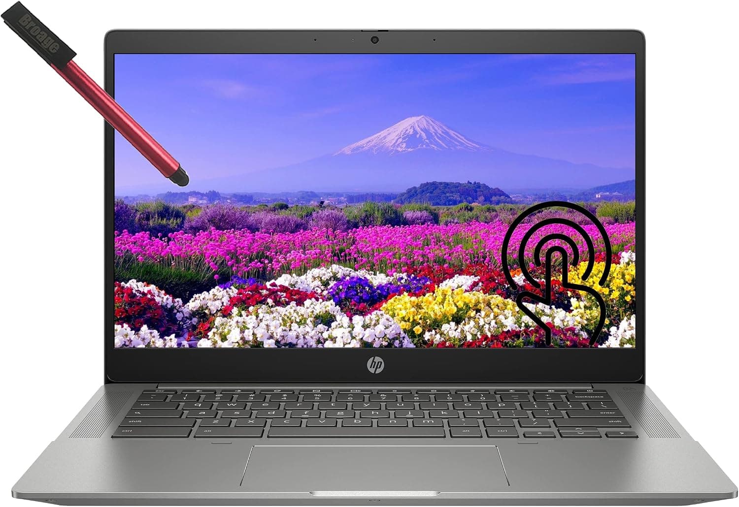 HP Chromebook 14 Laptop, 14" FHD Touchscreen, Intel Quad-Core i5-1135G7 (Beat i7-1065G7), 8GB DDR4 RAM, 512GB PCIe SSD, WiFi 6, BT 5, Fingerprint Reader, Backlit Keyboard, Chrome OS, 64GB Flash Drive