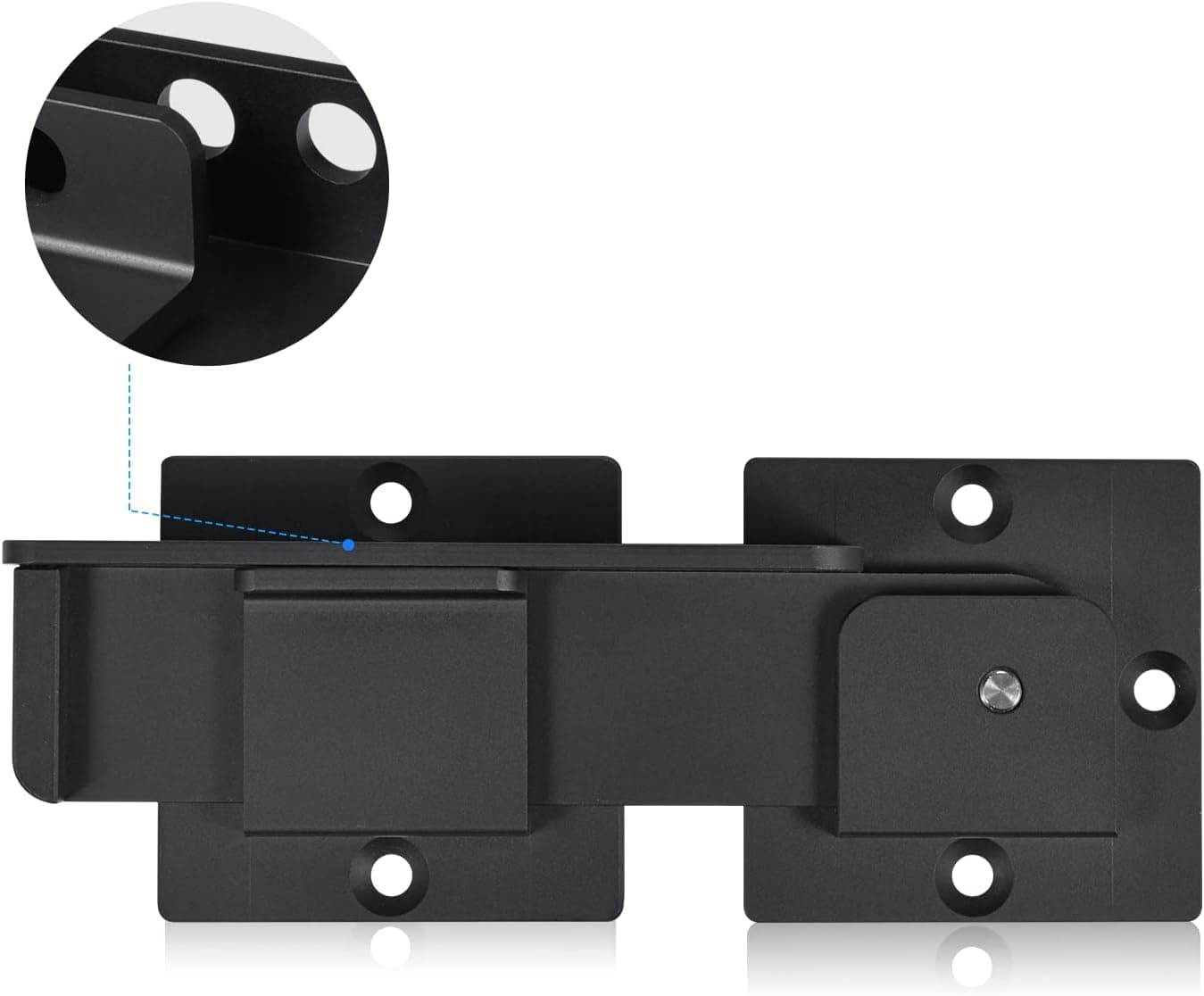 Steinwhale 7.5" Flip Gate Latch Lock with Padlock Holes, 4mm Heavy Duty Aluminum Alloy Door Latch for Outdoor Wooden Fence, Swing and Sliding Open Gate, Double Gate, Barn Door, Shed, Vinyl Fence, Yard