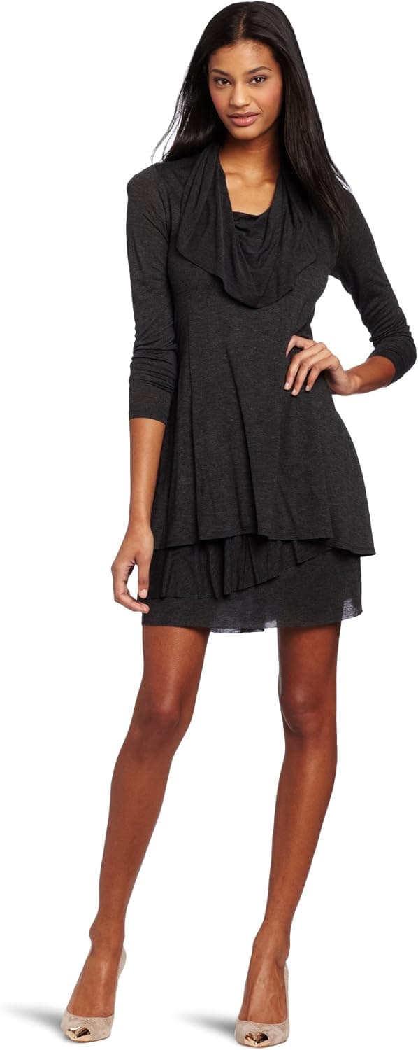 Kensie Women's Long-Sleeve Sheer Dress