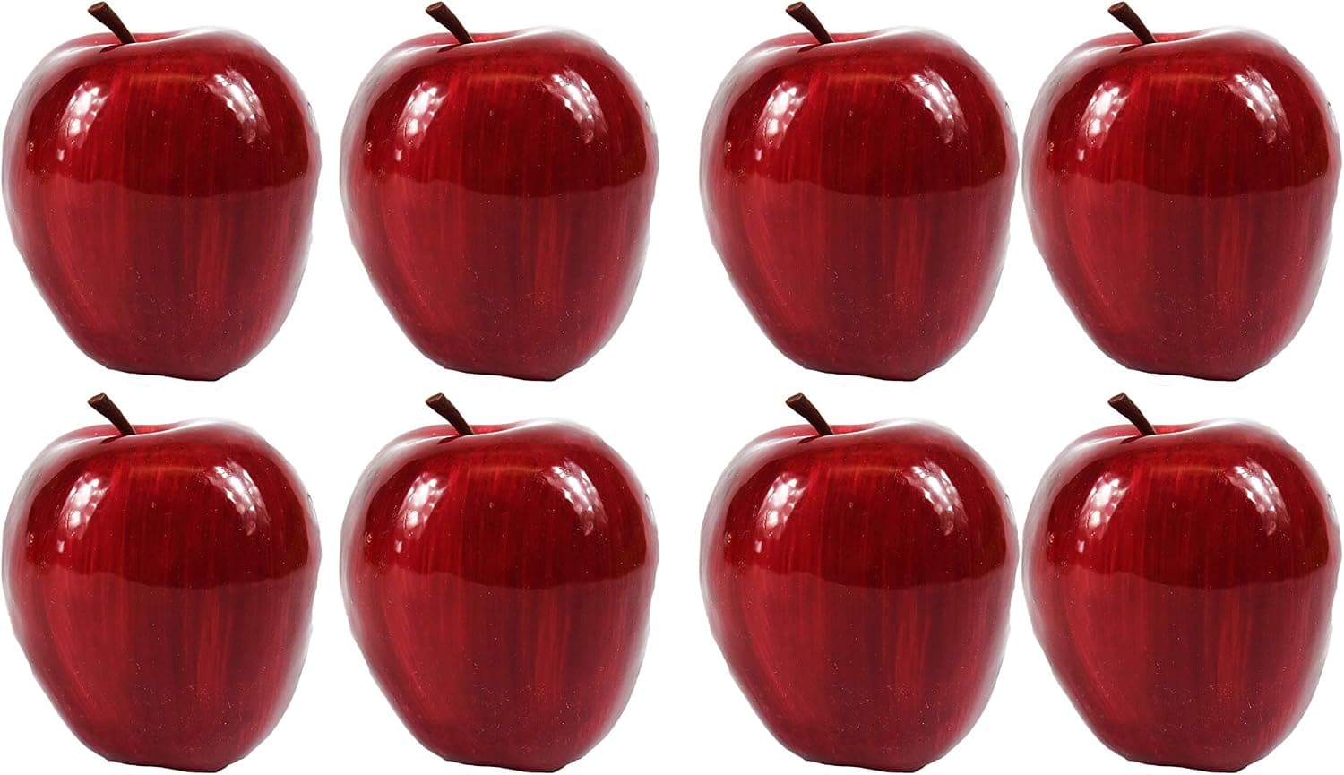 Set of 8 Faux Fruit Red Apples! Perfect for Home Decor and School Projects!