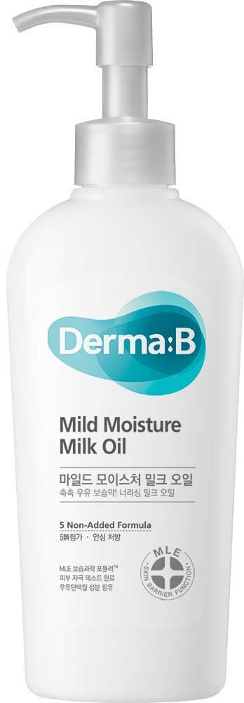 Derma B Mild Moisture Milk Oil, Nutriting & Moisturizing Body Oil with Amino Acid and Milk Protein, 6.76 Fl Oz, 200ml