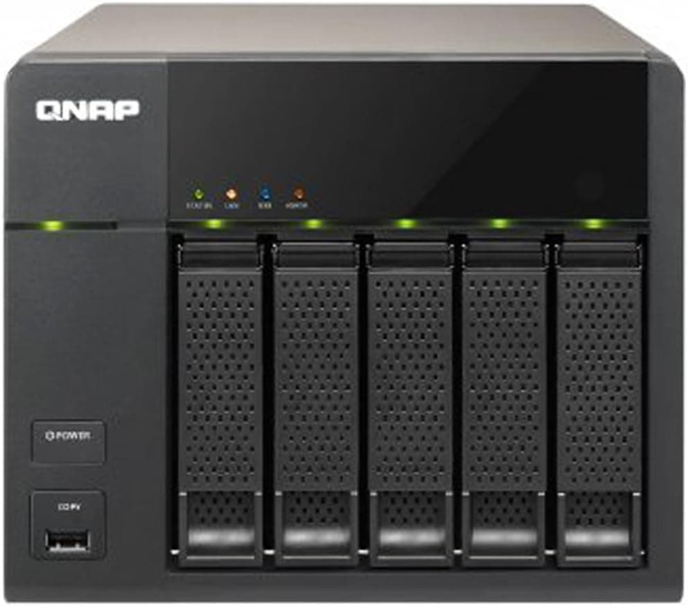 Qnap Intel Atom D2700 2.13GHz/1GB RAM/2GbE/5SATA2/2eSATA/USB3.0/5-Bay Tower Turbo NAS Server for SMBs (TS-569L-US)