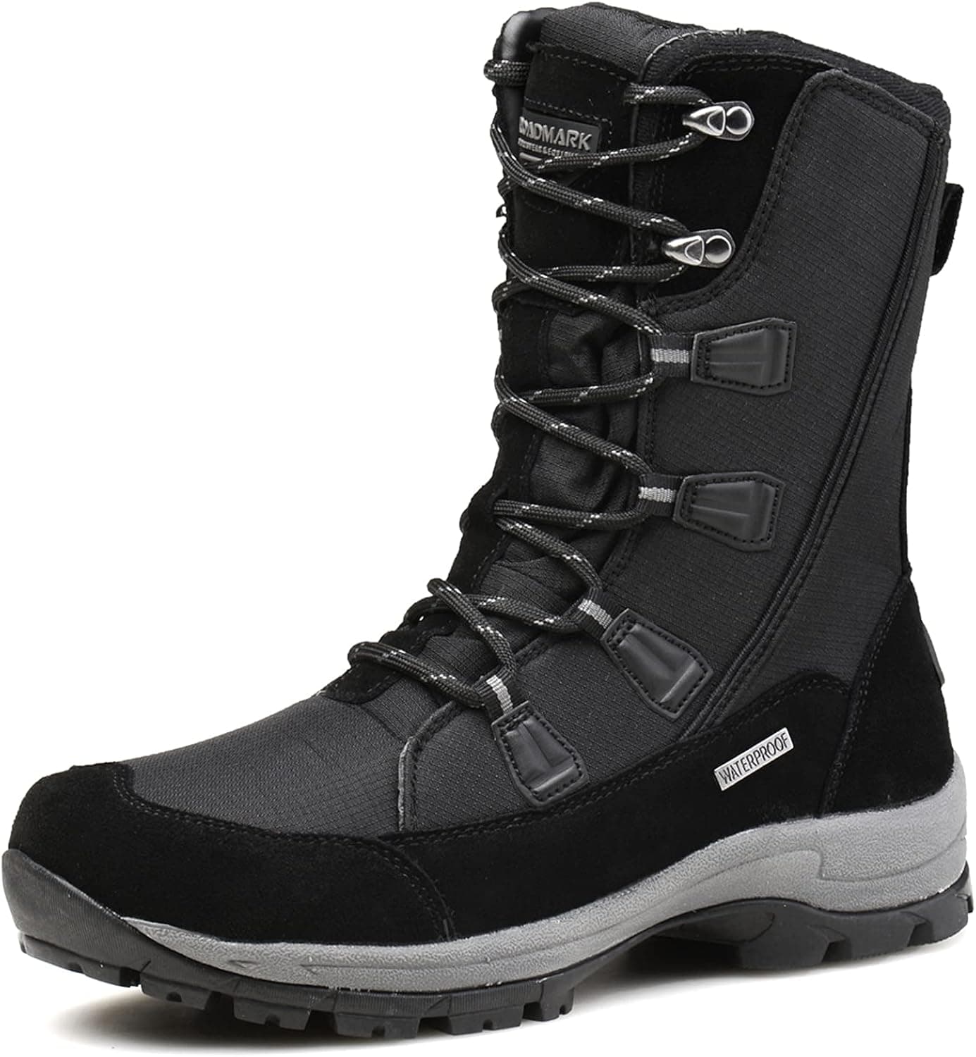 ROCKMARK Women's Waterproof Snow Boots Mid Calf Warm Winter Outdoor Footwear