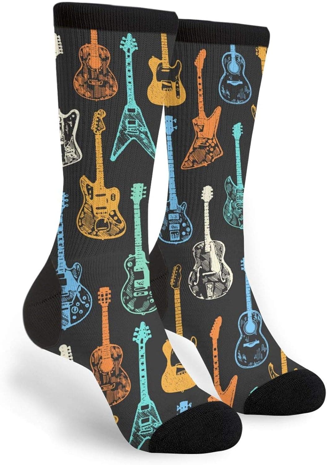 YISHOW 3d Pizza Unisex Novelty Socks, Funny Funky Crazy Cool Crew Dress Socks