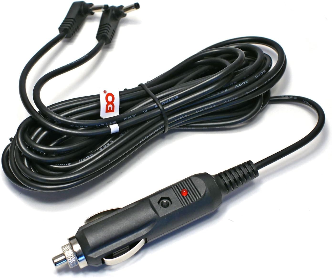 EDO Tech DC Car Charger Power Adapter Cord for Audiovox Dual Screen DVD Portable Player