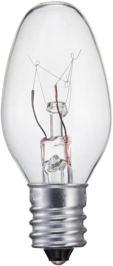 Philips C7 Clear Night Light: 7-Watt, E12 Candelabra Base Light Bulb, Soft White, 4-Pack, 415463