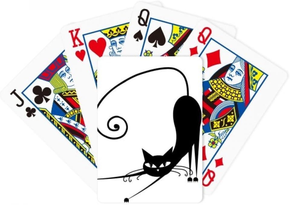 DIYthinker Stretch Black Cat Halloween Animal Art Silhouette Poker Playing Cards Tabletop Game Gift