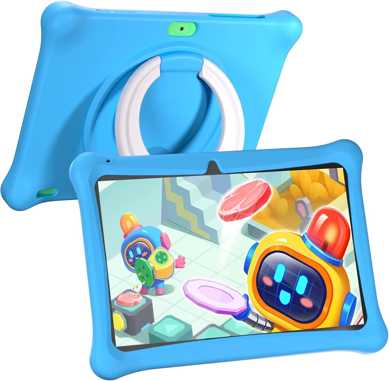 SGIN Kids Tablet, 10 Inch Tablet for Kids, 2GB+32GB Android 12 Kids Tablets with Case, WiFi, Parental Control APP, Dual Camera, Educational Games，iWawa Pre Installed (Blue)