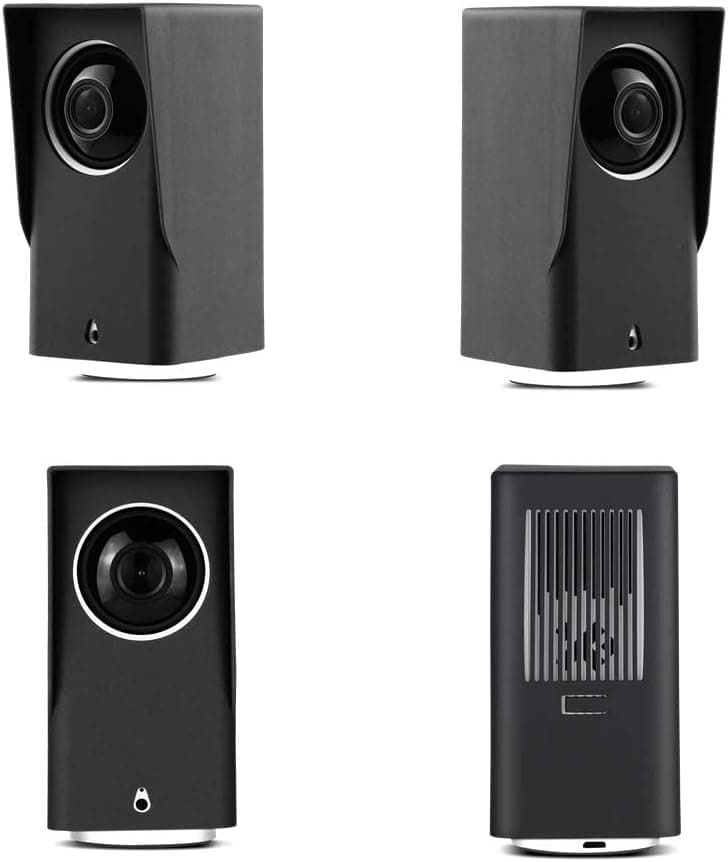 Silicone Skins Compatible for WYZE CAM PAN Cameras, Tyrone Protective Case Cover for Wyze Cam Pan Home Security Camera (Black) (2 Pack)