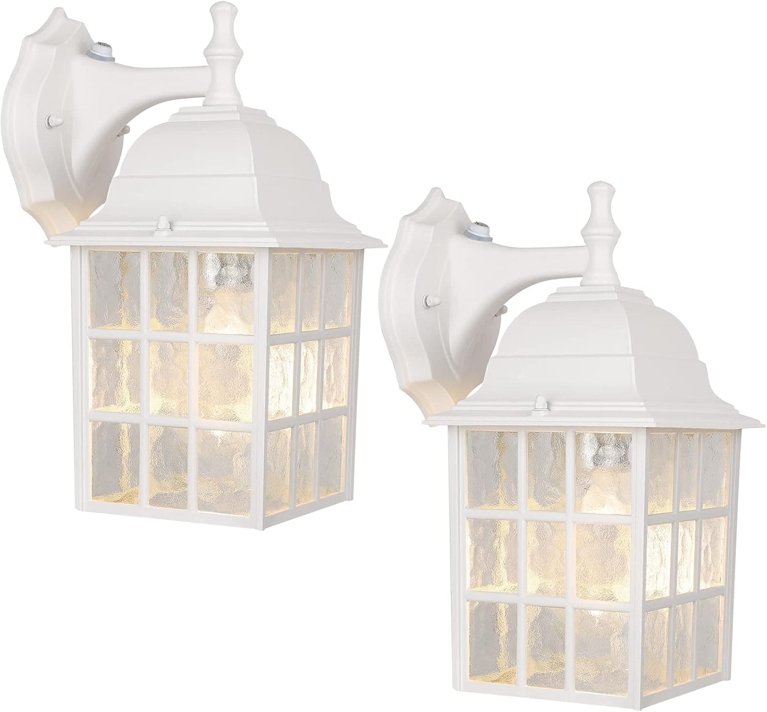 Dusk to Dawn Outdoor Lighting Fixtures Wall Mount, Sensor Exterior Light Fixtures, White Wall Lights for House, Waterproof Porch Lights, Wall Lamp, Wall Lantern Wall Sconce for Garage, Front Door
