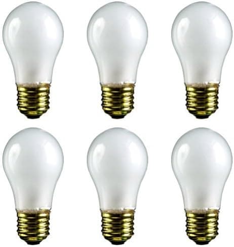 CEC Industries #15A-15 12V (Frosted) Bulbs, 12 V, 15 W, E26 Base, A-15 Shape (Box of 6)