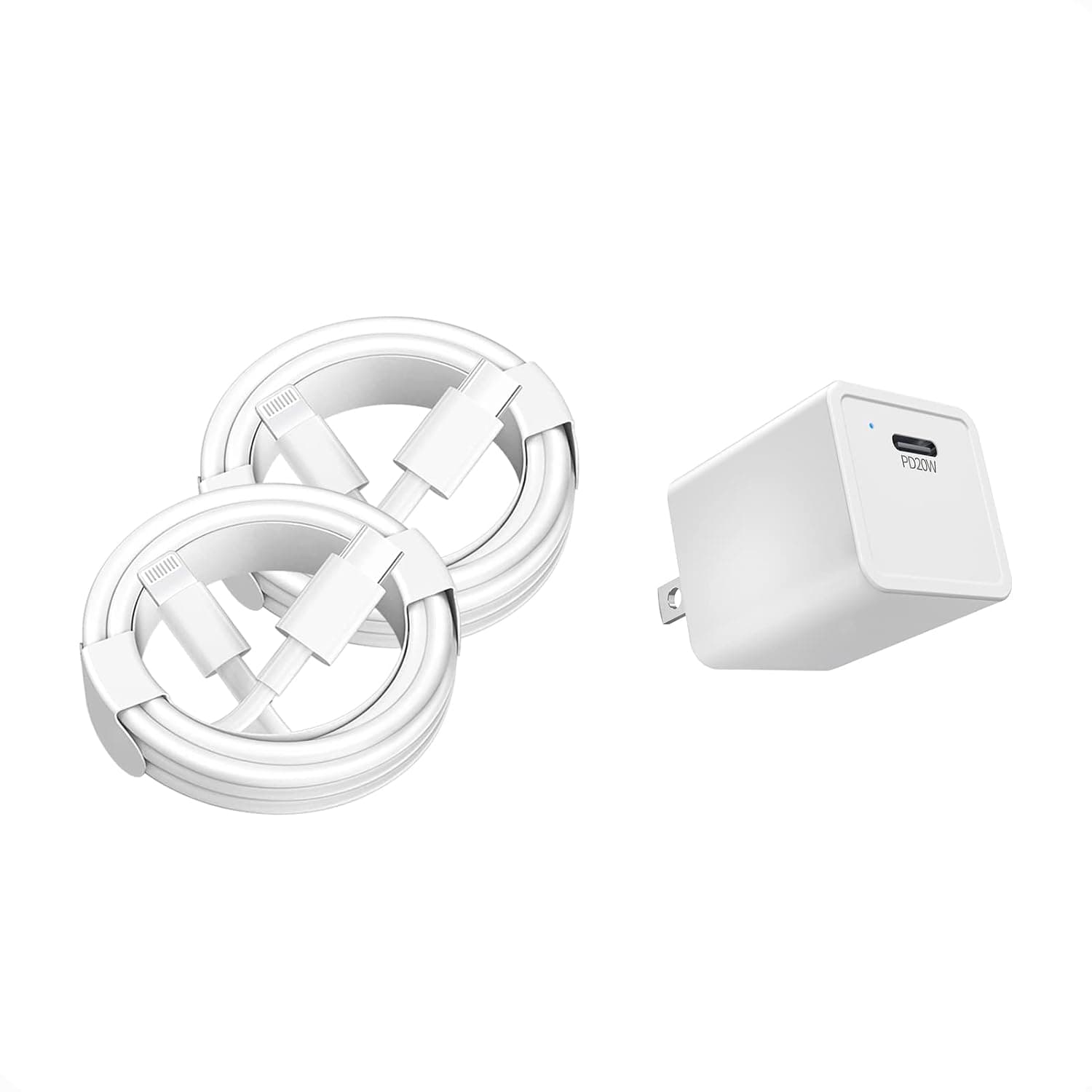 Apple MFi-Certified USB C to Lightning Cable 3.3ft, iPhone Fast Charger 20W PD Mini Block, Quick Travel Plug Cube Compatible with iPhone 14 Plus/13 Pro Max/12 Mini/11/XS Max/XR/SE 2nd 3rd/X,10/8 Plus
