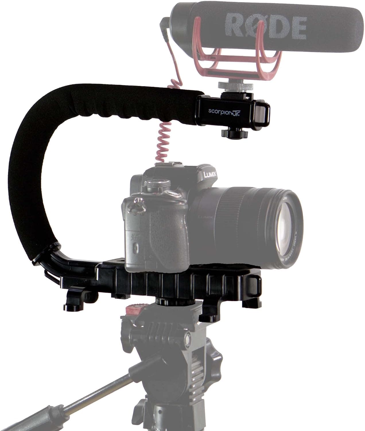 CamCaddie Video Action Stabilizing Handle Grip (Black) | Handheld Camera Stabilizer with Cold-Shoe Mount | Video Stabilizer for Canon Nikon Sony Panasonic DSLR Camera Camcorder