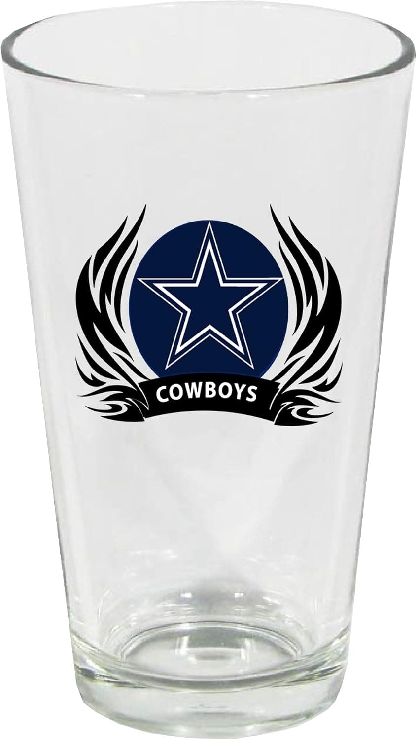 NFL Dallas Cowboys Screen Printed Pint Glass